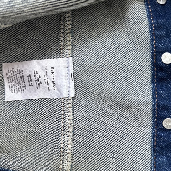 Reformation Nikki Strapless Bustier Denim Mini - Picture 9 of 9